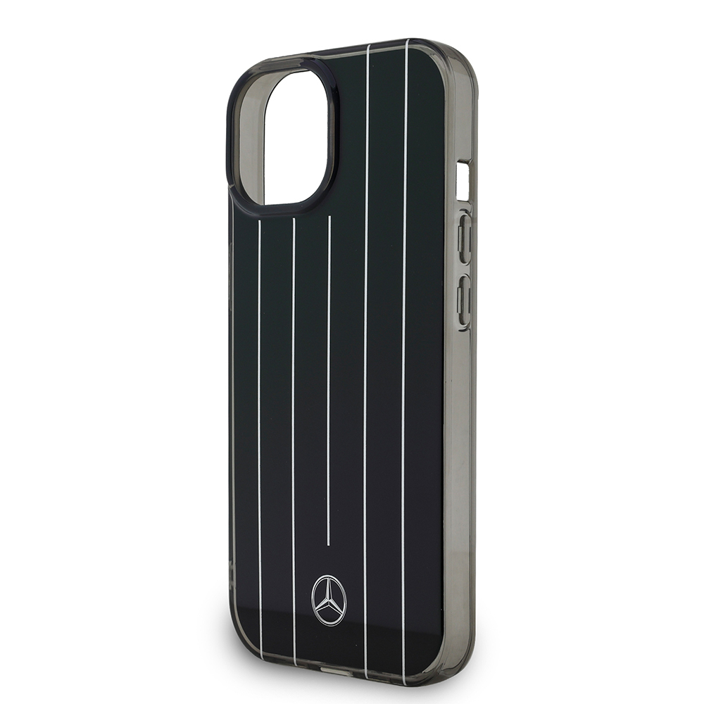 Apple iPhone 14 Case Mercedes Benz Original Licensed New Urban 3 Hard PC Parallel Line Patterned Cover - 8