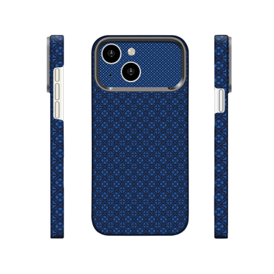 Apple iPhone 14 Case with M-Safe Charging Feature Zore Paris Velix Hard PC Cover Navy blue