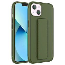 Apple iPhone 14 Case Zore Qstand Cover Dark Green