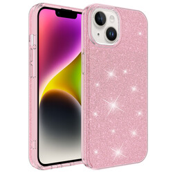 Apple iPhone 14 Case Zore Shining Silicon Pink