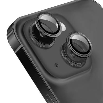 Apple iPhone 14 Go Des CL-10 Kamera Lens Koruyucu Siyah