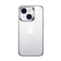 Apple iPhone 14 Kılıf Benks Electroplating TPU Kapak Ekran Koruyucu Hediyeli Gümüş