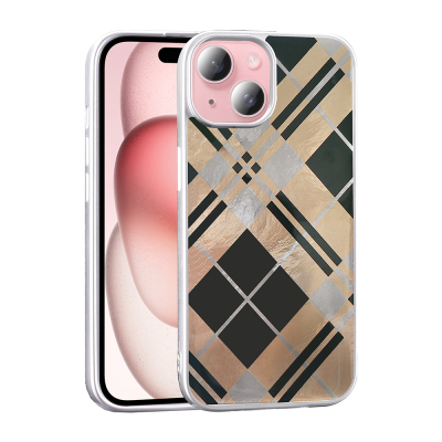 Apple iPhone 14 Kılıf Desenli Zore Mep Kapak Geometrik