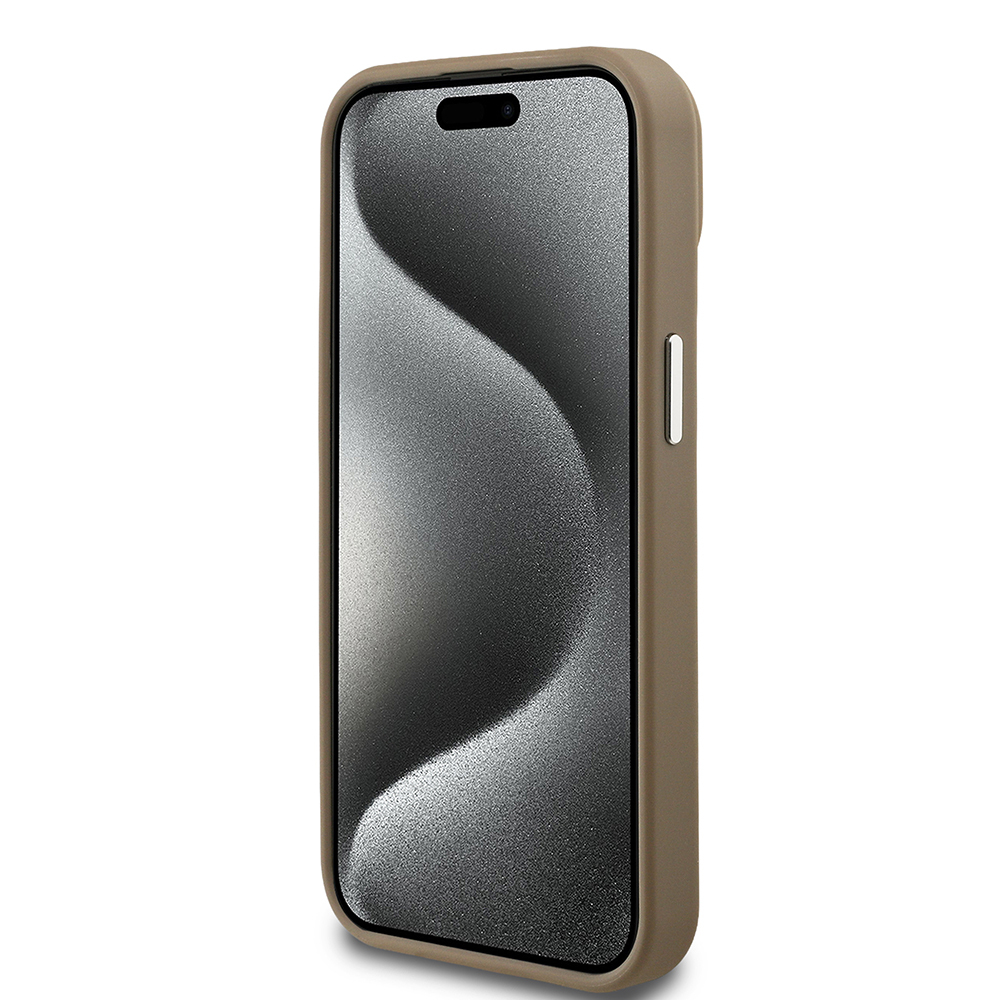 Apple iPhone 14 Kılıf Guess Orjinal Lisanslı M-safe Şarj Özellikli Grained Triangle Kapak - 13