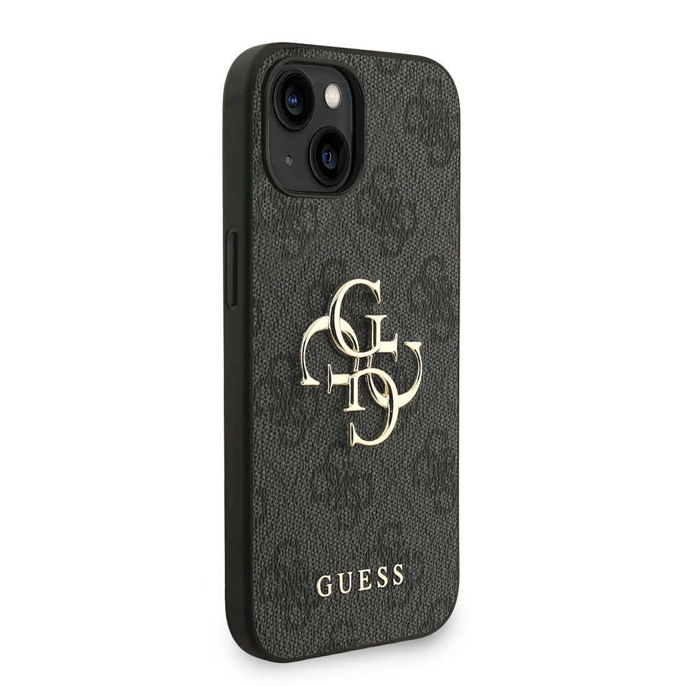 Apple iPhone 14 Kılıf Guess Orjinal Lisanslı PU Deri Bilek Askı İpli Metal Büyük 4G ve Yazı Logolu Kapak - 14
