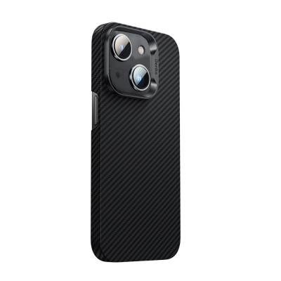 Apple iPhone 14 Kılıf Karbon Fiber Benks 600D Essential Kevlar Kapak Siyah