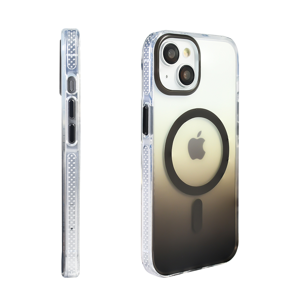 Apple iPhone 14 Kılıf M-safe Şarj Özellikli Transparan Renk Geçişli Zore Toros Kapak - 13