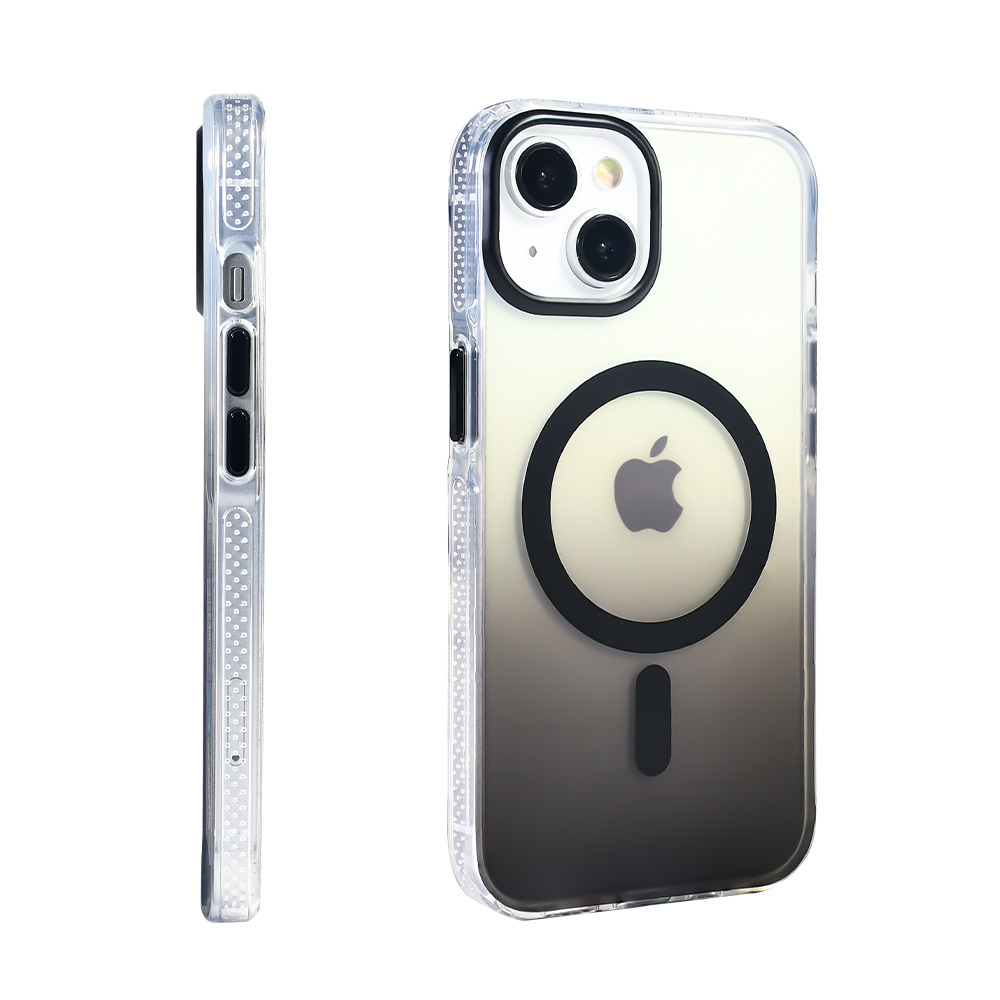 Apple iPhone 14 Kılıf M-safe Şarj Özellikli Transparan Renk Geçişli Zore Toros Kapak - 11