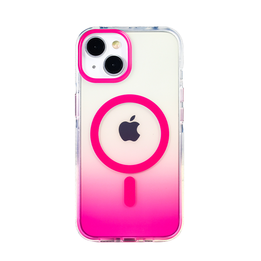 Apple iPhone 14 Kılıf M-safe Şarj Özellikli Transparan Renk Geçişli Zore Toros Kapak - 2