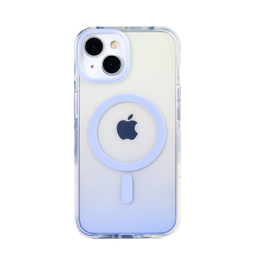 Apple iPhone 14 Kılıf M-safe Şarj Özellikli Transparan Renk Geçişli Zore Toros Kapak - 5