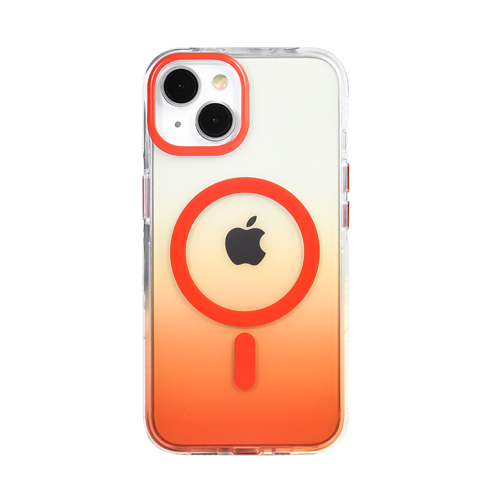 Apple iPhone 14 Kılıf M-safe Şarj Özellikli Transparan Renk Geçişli Zore Toros Kapak - 8