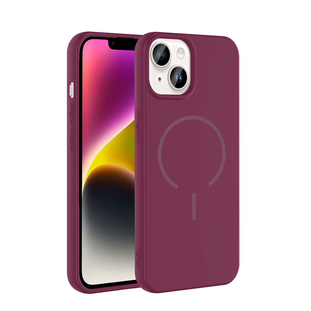 Apple iPhone 14 Kılıf M-safe Şarj Özellikli Zore Meta Kapak - 1