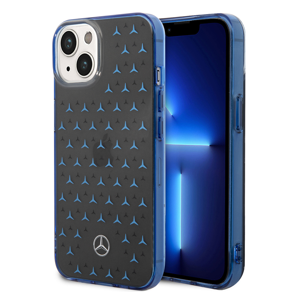 Apple iPhone 14 Kılıf Mercedes Benz Çift Katmanlı Yıldız Desenli Dizayn Kapak - 2