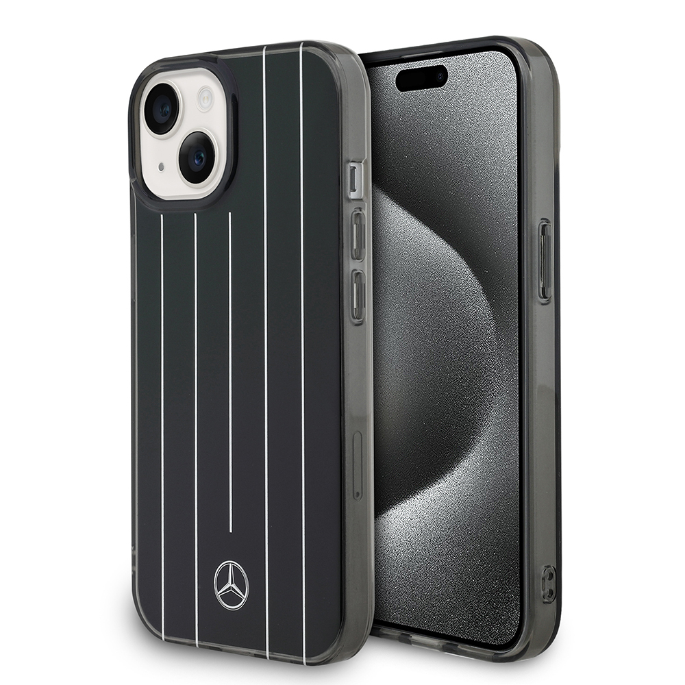 Apple iPhone 14 Kılıf Mercedes Benz Orjinal Lisanslı New Urban 3 Sert PC Paralel Çizgi Desenli Kapak - 2