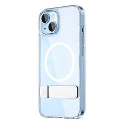 Apple iPhone 14 Kılıf ​​​​​Standlı Magsafe Wireless Şarj Özellikli Wiwu Aurora Serisi Kapak Renksiz