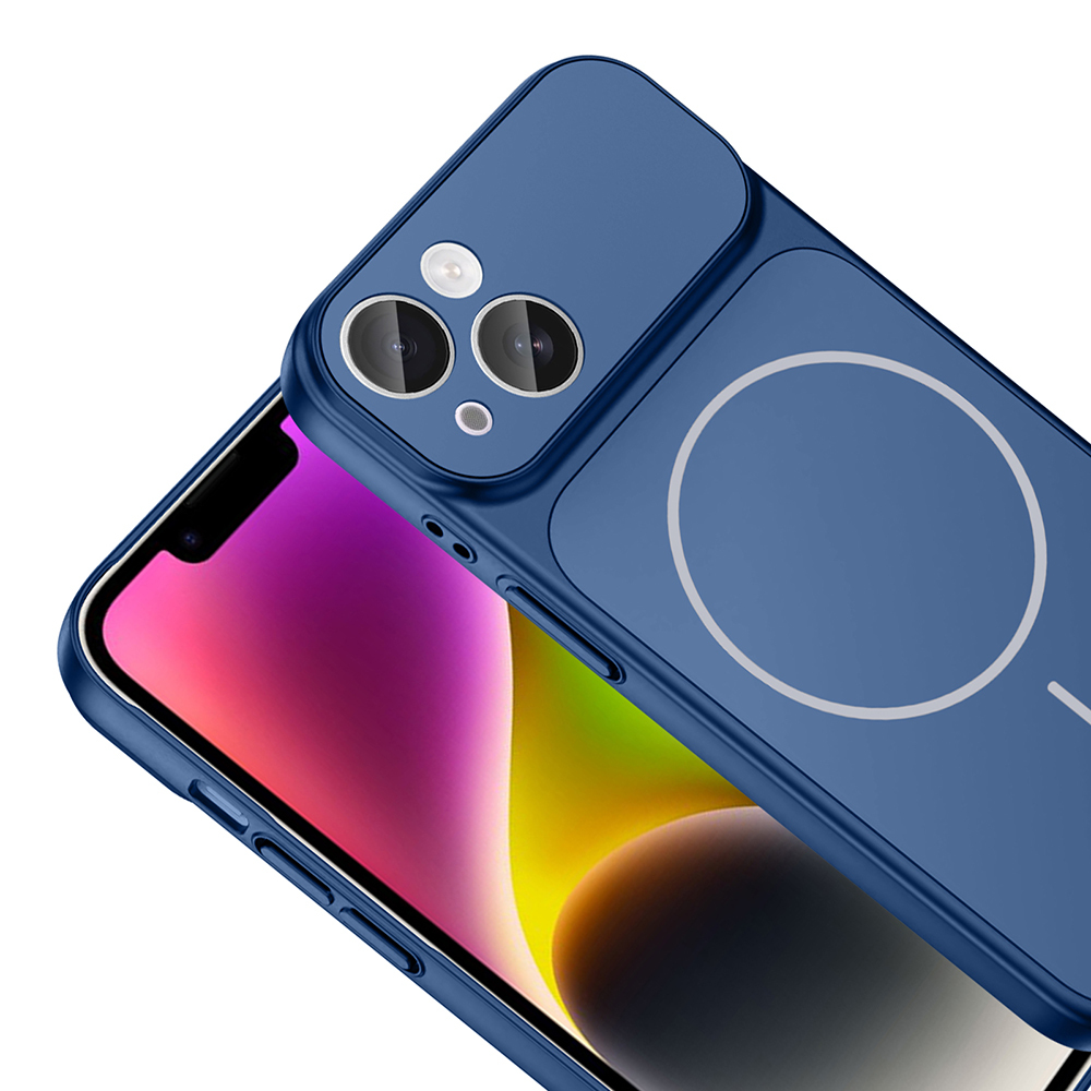 Apple iPhone 14 Kılıf Zore M-Safe Şarj Özellikli Kamera Korumalı Formen Kapak - 18