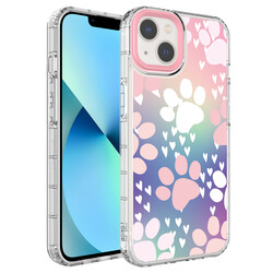 Apple iPhone 14 Plus Case Camera Protected Colorful Patterned Hard Silicone Zore Korn Cover NO7