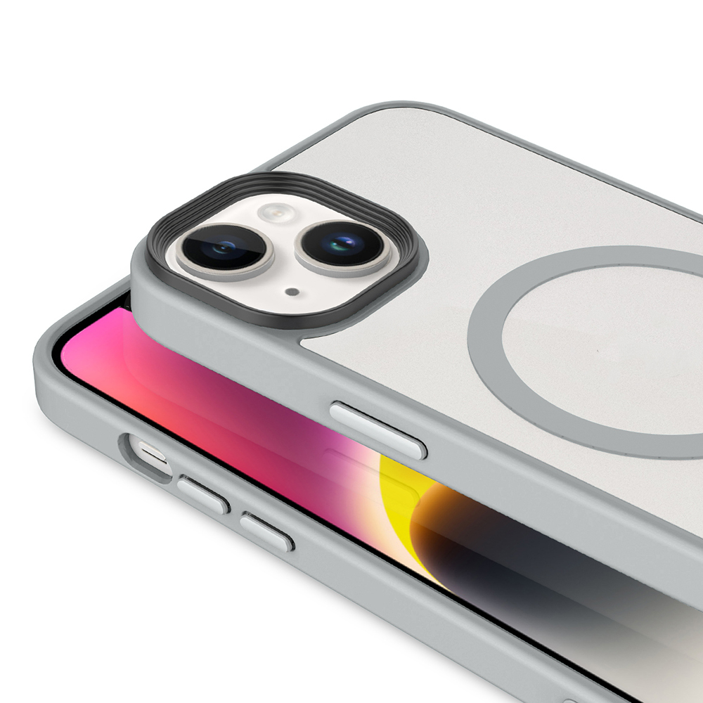 Apple iPhone 14 Plus Case Matte Back Surface with Wireless Charging Zore Flet Magsafe Cover - 7