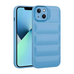 Apple iPhone 14 Plus Case With Camera Protection Glossy Airbag Zore Galya Cover Blue