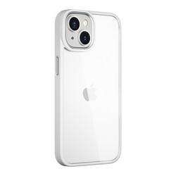 Apple iPhone 14 Plus Case Wiwu VCC-104 Lens Protection Colored Edge Back Transparent Vivid Clear Cover White