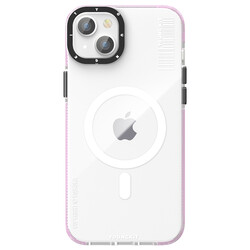 Apple iPhone 14 Plus Kılıf Magsafe Şarj Özellikli YoungKit Exquisite Serisi Kapak Pembe