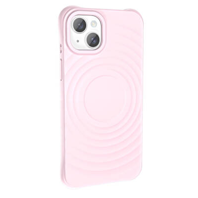 Apple iPhone 14 Plus Magsafe Charging Featured Airbag Matte Look Zore Hepi Cover Light Pink