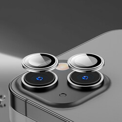 Apple iPhone 14 ​​​Plus Wiwu Lens Guard Metal Kamera Lens Koruyucu Siyah