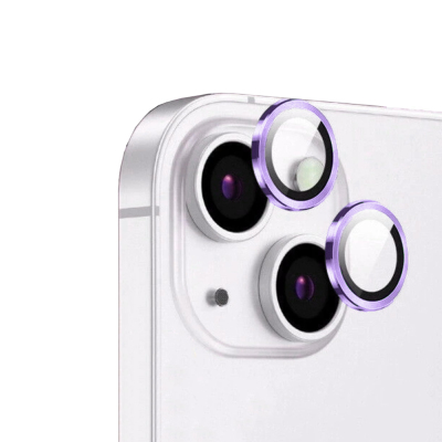 Apple iPhone 14 Plus Zore CL-12 Premium Sapphire Anti-Fingerprint and Anti-Reflective Camera Lens Protector Purple