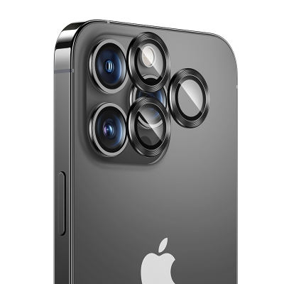Apple iPhone 14 Pro Benks DR Safir Kamera Lens Koruyucu Siyah