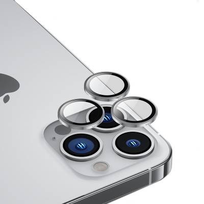 Apple iPhone 14 Pro ​Benks King Kong PVD Kamera Lens Koruyucu Gümüş