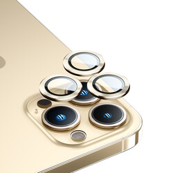 Apple iPhone 14 Pro Benks New KR Kamera Lens Koruyucu Gold