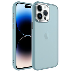 Apple iPhone 14 Pro Case Frosted Hard PC Zore May Cover Blue