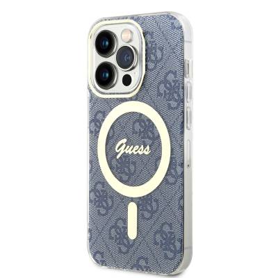 Apple iPhone 14 Pro Case GUESS Magsafe Charging Cover Blue