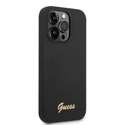 Apple iPhone 14 Pro Case GUESS Silicone Cover Black