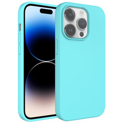 Apple iPhone 14 Pro Case Liquid Technology Erasable Hard Zore Kivi Cover Turquoise