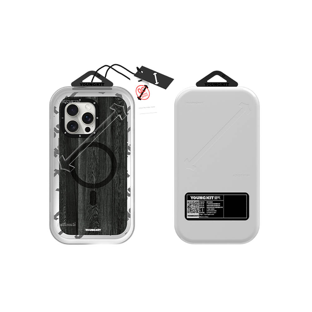 Apple iPhone 14 Pro Case Magsafe Charging Feature Yellowing Resistant Youngkit Wood Forest Series Cover - 18