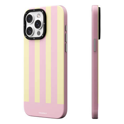 Apple iPhone 14 Pro Case Magsafe Charging Feature Youngkit Striped Piano Keys Series Cover Pink