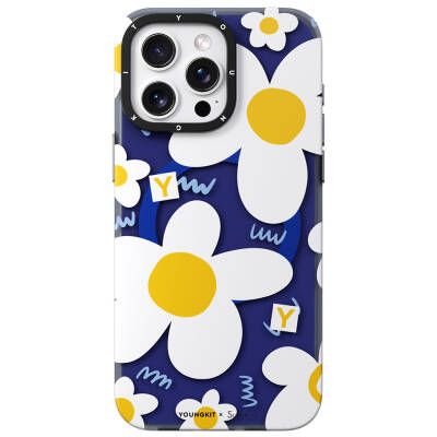 Apple iPhone 14 Pro Case Magsafe Charging Featured Sunshine Designed Youngkit Spring Breeze Series Cover White