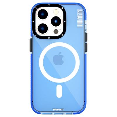 Apple iPhone 14 Pro Case Magsafe Charging Featured YoungKit Crystal Color Series Cover Blue