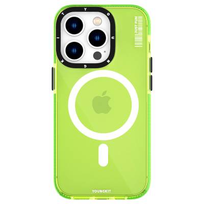 Apple iPhone 14 Pro Case Magsafe Charging Featured YoungKit Crystal Color Series Cover Green