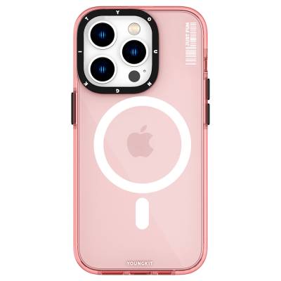 Apple iPhone 14 Pro Case Magsafe Charging Featured YoungKit Crystal Color Series Cover Rose Gold