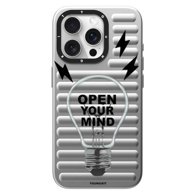 Apple iPhone 14 Pro Case Magsafe Charging Featured Youngkit Open Mind Series Cover Silver