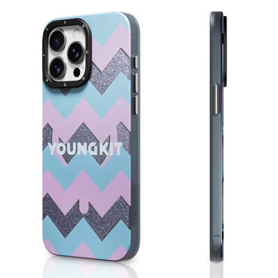 Apple iPhone 14 Pro Case Magsafe Charging Featured YoungKit Star Dazzle Series Cover Turquoise