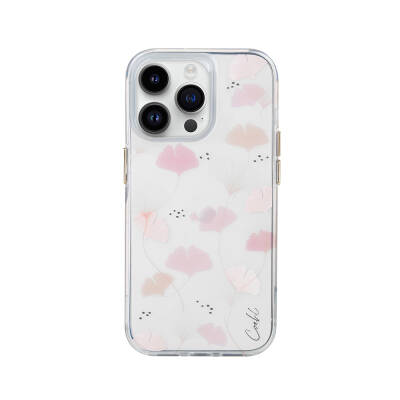 Apple iPhone 14 Pro Case Meadow Flower Patterned Coehl Meadow Cover Pink