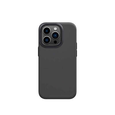 Apple iPhone 14 Pro Case Metal Camera Frame Recci Glaze Series Cover Black