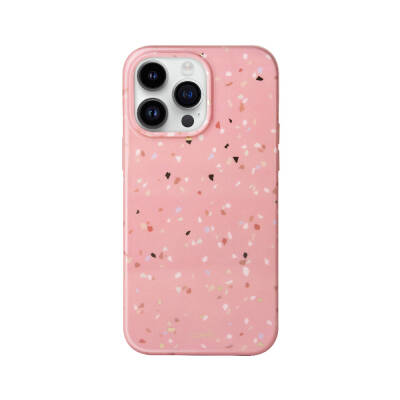 Apple iPhone 14 Pro Case Mosaic Patterned Coehl Terrazzo Cover Pink