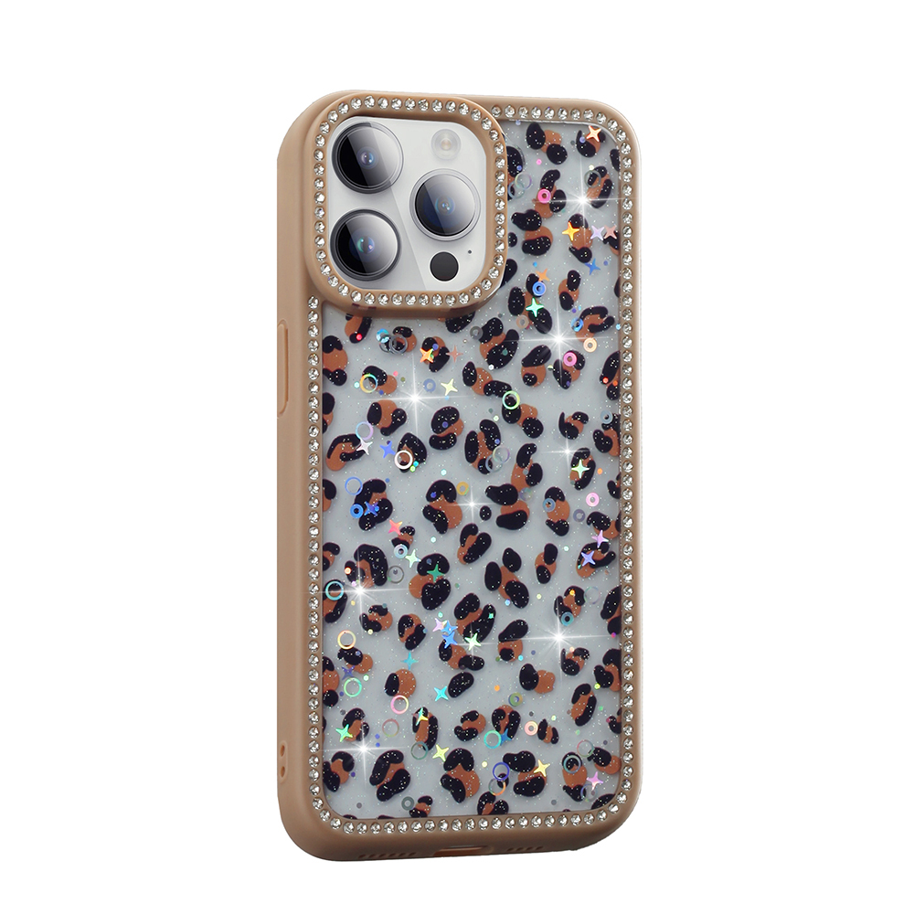 Apple iPhone 14 Pro Case Stone and Glitter Design Zore Azra Cover - 5