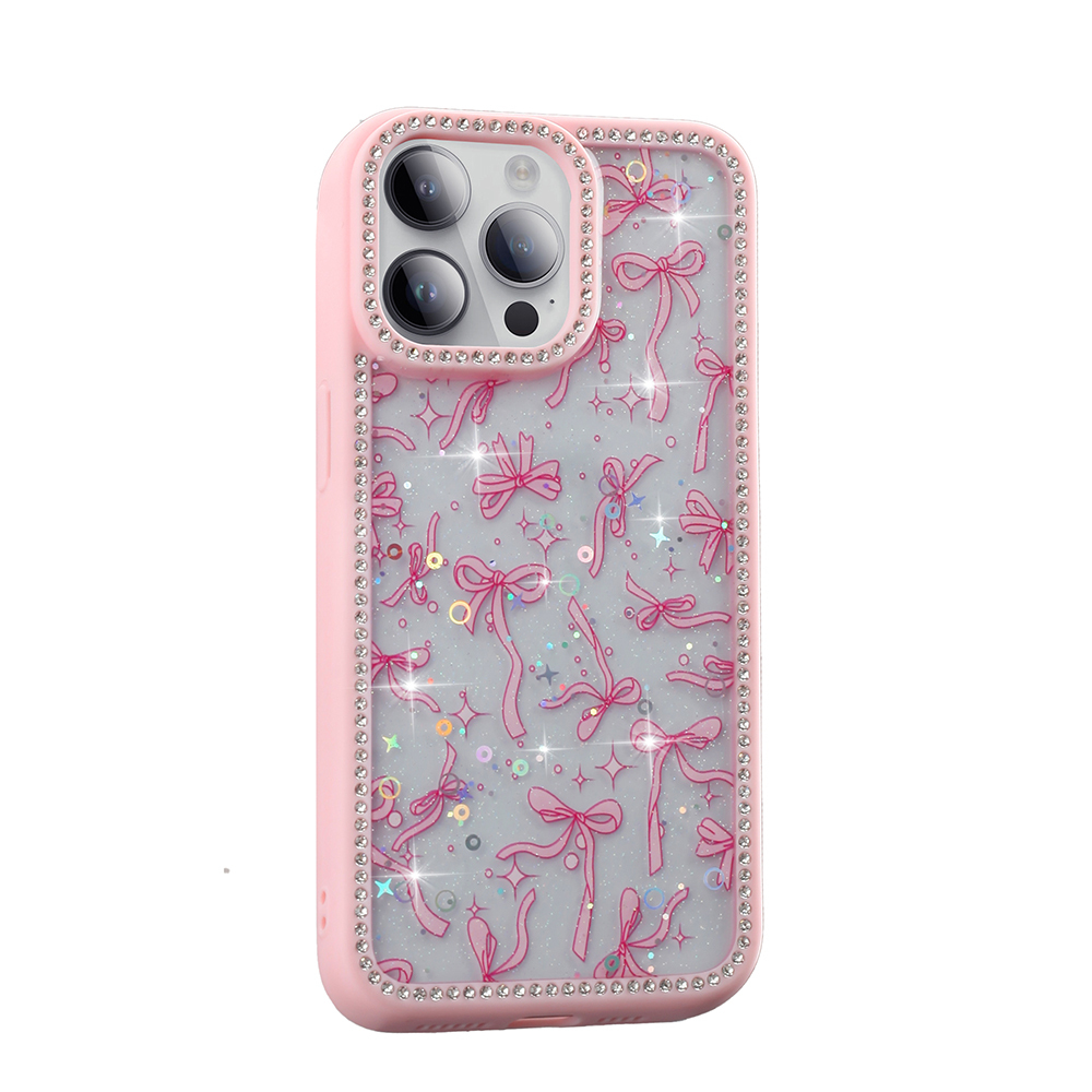 Apple iPhone 14 Pro Case Stone and Glitter Design Zore Azra Cover - 7