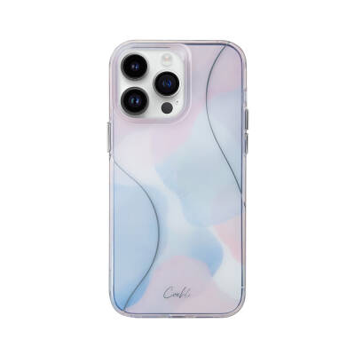 Apple iPhone 14 Pro Case Wavy Line Patterned Coehl Palette Cover Blue