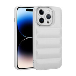 Apple iPhone 14 Pro Case With Camera Protection Glossy Airbag Zore Galya Cover White